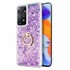 Microsonic Xiaomi Redmi Note 12 Pro 4G Kılıf Glitter Liquid Holder Mor 1