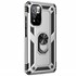 Microsonic Xiaomi Redmi Note 11 Pro Plus Kılıf Military Ring Holder Gümüş 2