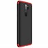 Microsonic Xiaomi Redmi Note 8 Pro Kılıf Double Dip 360 Protective Siyah Kırmızı 2