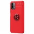 Microsonic Xiaomi Redmi Note 9 4G Kılıf Kickstand Ring Holder Kırmızı 2
