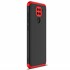 Microsonic Xiaomi Redmi Note 9 Kılıf Double Dip 360 Protective Siyah Kırmızı 2