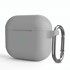 Microsonic Apple AirPods 3 Askılı Mat Silikon Kılıf Gri 1