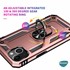 Microsonic Apple iPhone 14 Kılıf Military Ring Holder Rose Gold 4