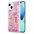 Microsonic Apple iPhone 13 Mini Kılıf Glitter Liquid Holder Pembe 1