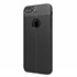 Microsonic Apple iPhone 7 Plus Kılıf Deri Dokulu Silikon Siyah 2