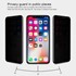 Microsonic Apple iPhone X Privacy 5D Gizlilik Filtreli Cam Ekran Koruyucu Siyah 2