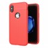Microsonic Apple iPhone X Kılıf Deri Dokulu Silikon Kırmızı 1
