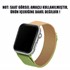 Microsonic Apple Watch Series 7 45mm Kordon Dual Color Luxe Metal Twist Gold Yeşil 2