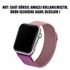 Microsonic Apple Watch SE 2022 40mm Kordon Dual Color Luxe Metal Twist Rose Mor 2