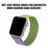 Microsonic Apple Watch Series 5 44mm Kordon Dual Color Luxe Metal Twist Yeşil Lila 2