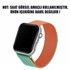 Microsonic Apple Watch Series 7 45mm Kordon Dual Color Luxe Metal Twist Yeşil Turuncu 2