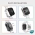 Microsonic Apple Watch Series 10 46mm Kordon Transparent Clear Band Siyah 4