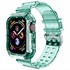 Microsonic Apple Watch SE 2022 40mm Kordon Transparent Clear Band Yeşil 1