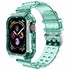 Microsonic Apple Watch Series 10 46mm Kordon Transparent Clear Band Yeşil 1