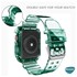 Microsonic Apple Watch SE 2022 40mm Kordon Transparent Clear Band Yeşil 3