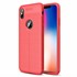 Microsonic Apple iPhone XS Max 6 5 Kılıf Deri Dokulu Silikon Kırmızı 1