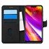 Microsonic LG G7 ThinQ Kılıf Fabric Book Wallet Siyah 1