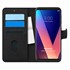 Microsonic LG V30 Plus Kılıf Fabric Book Wallet Siyah 1