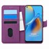 Microsonic Oppo A74 4G Kılıf Fabric Book Wallet Mor 1