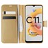 Microsonic Realme C11 2021 Kılıf Delux Leather Wallet Gold 1