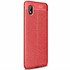 Microsonic Samsung Galaxy A01 Core Kılıf Deri Dokulu Silikon Kırmızı 2