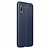 Microsonic Samsung Galaxy A02 Kılıf Deri Dokulu Silikon Lacivert 2