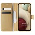 Microsonic Samsung Galaxy A12 Kılıf Delux Leather Wallet Gold 1