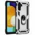 Microsonic Samsung Galaxy A04S Kılıf Military Ring Holder Gümüş 1
