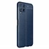 Microsonic Samsung Galaxy A22 4G Kılıf Deri Dokulu Silikon Lacivert 2