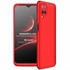 Microsonic Samsung Galaxy M12 Kılıf Double Dip 360 Protective Kırmızı 1