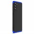 Microsonic Samsung Galaxy S21 FE Kılıf Double Dip 360 Protective Siyah Mavi 2