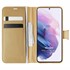 Microsonic Samsung Galaxy S21 Kılıf Delux Leather Wallet Gold 1