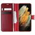Microsonic Samsung Galaxy S21 Ultra Kılıf Delux Leather Wallet Kırmızı 1