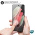 Microsonic Samsung Galaxy S21 Ultra Tam Kaplayan Temperli Cam Ekran Koruyucu Siyah 2