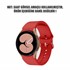 Microsonic Samsung Galaxy Watch 4 Classic 42mm Kordon Solid Silicone Band Kırmızı 2