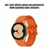 Microsonic Samsung Galaxy Watch FE Kordon Solid Silicone Band Turuncu 2