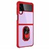 Microsonic Samsung Galaxy Z Flip 3 Kılıf Grande Clear Ring Holder Kırmızı 2