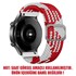 Microsonic Huawei Watch 3 Kordon Braided Loop Band Kırmızı Beyaz 2