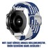 Microsonic Samsung Gear Sport Kordon Braided Loop Band Mavi Beyaz 2