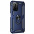 Microsonic Xiaomi Redmi K40 Pro Kılıf Military Ring Holder Lacivert 2