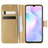 Microsonic Xiaomi Redmi 9A Kılıf Delux Leather Wallet Gold 1