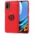 Microsonic Xiaomi Redmi 9T Kılıf Kickstand Ring Holder Kırmızı 1