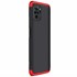 Microsonic Xiaomi Poco M5s Kılıf Double Dip 360 Protective Siyah Kırmızı 2