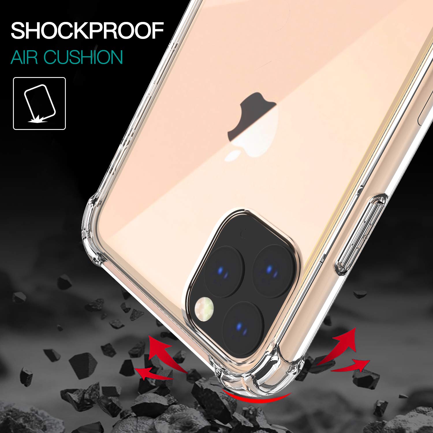 Microsonic Shock Absorbing Kılıf Apple iPhone 11 Pro (5.8'') Şeffaf 4