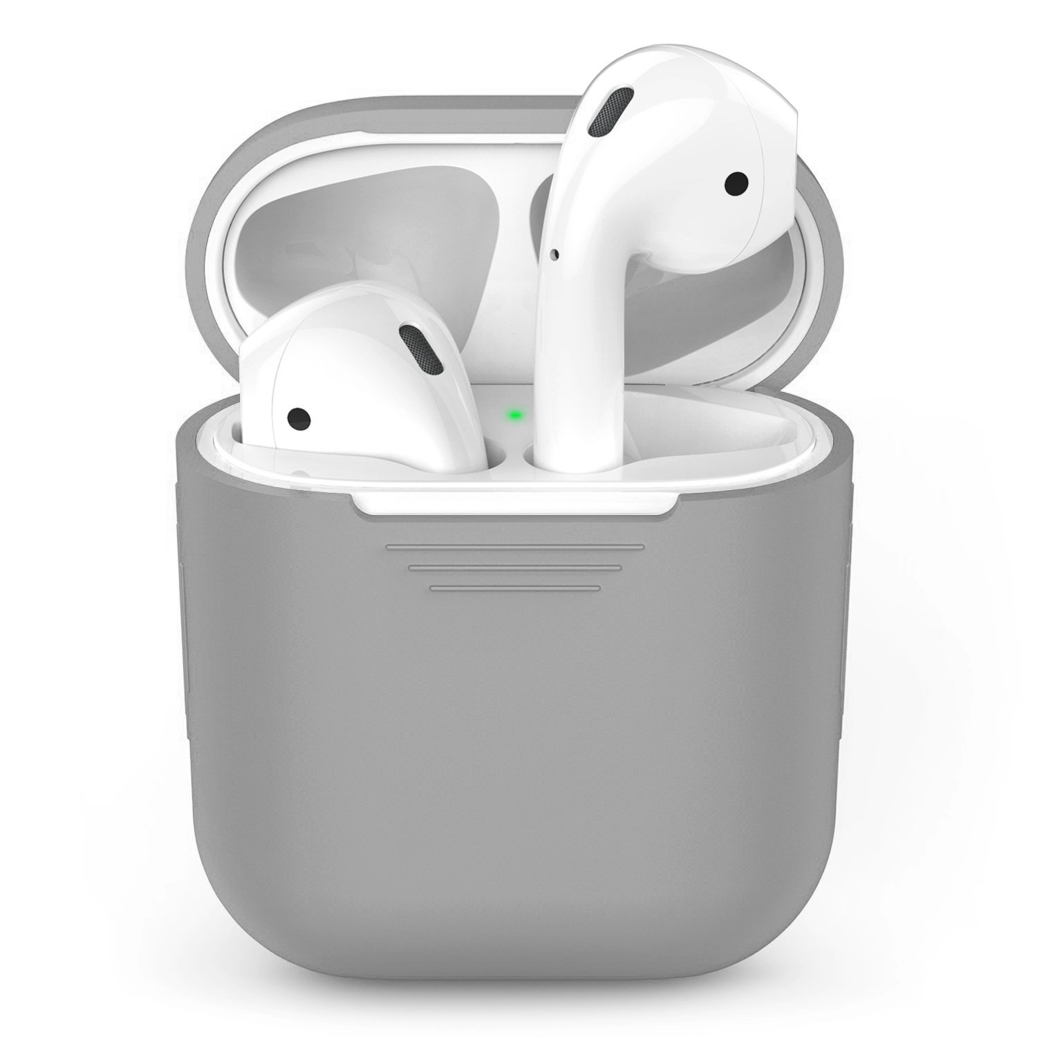 Microsonic Apple AirPods Bluetooth Kulaklık için Silikon Kılıf Gri