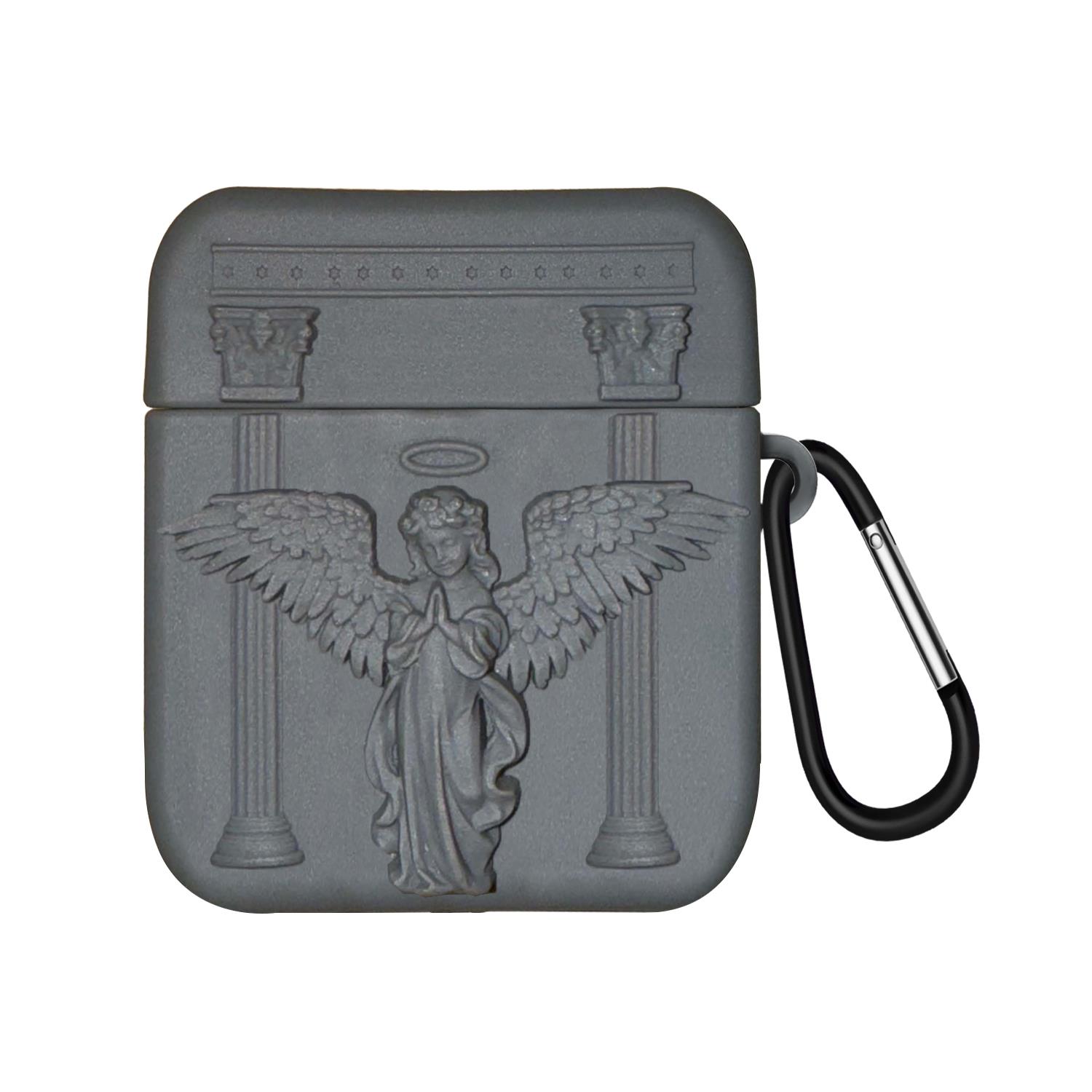 Microsonic AirPods 1 Nesil 2 Nesil Kılıf Cartoon Figürlü Silikon Crtn-Fgr-Pry-Angl-Gri