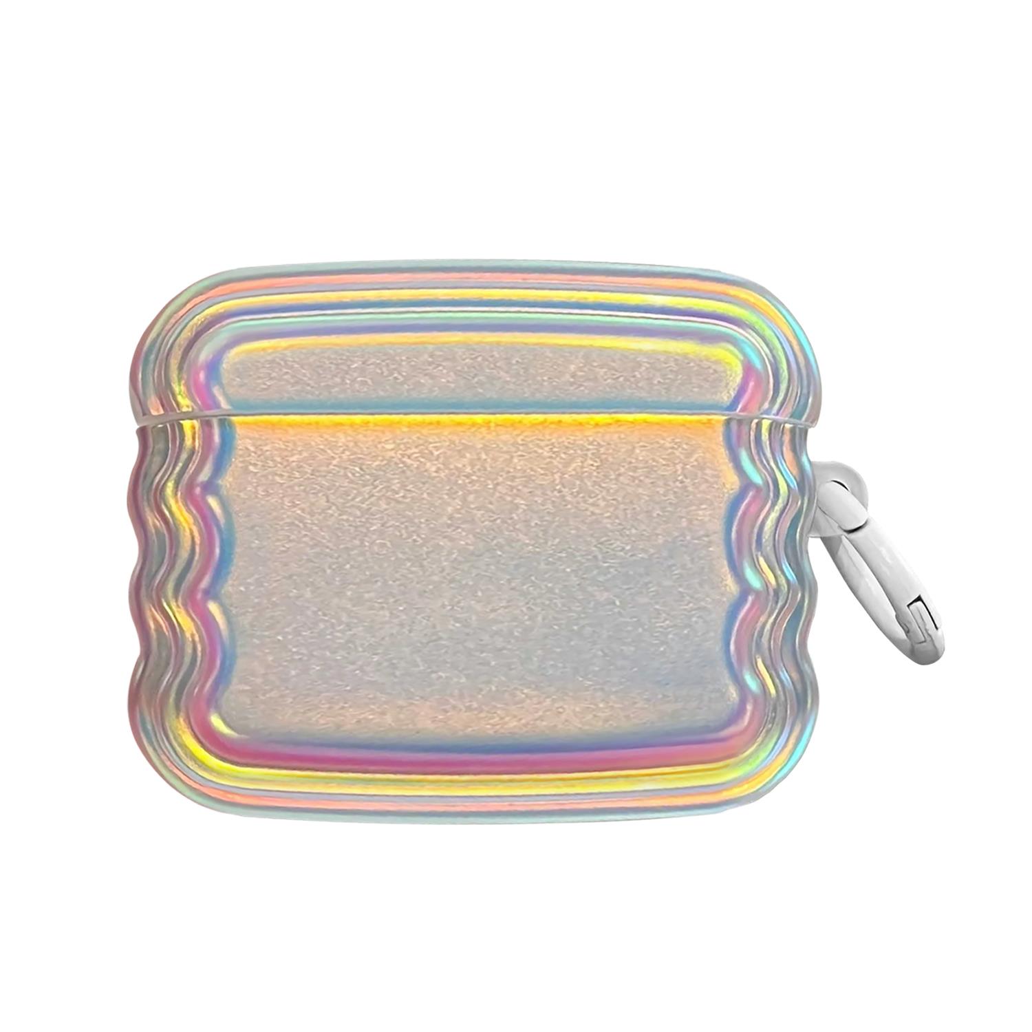 Microsonic Airpods 4 Nesil ANC Kılıf Zigzag Hologram Çok Renkli