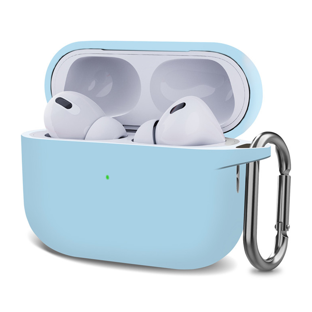 Microsonic AirPods Pro 2 Nesil Kılıf Askılı Mat Silikon Açık Mavi