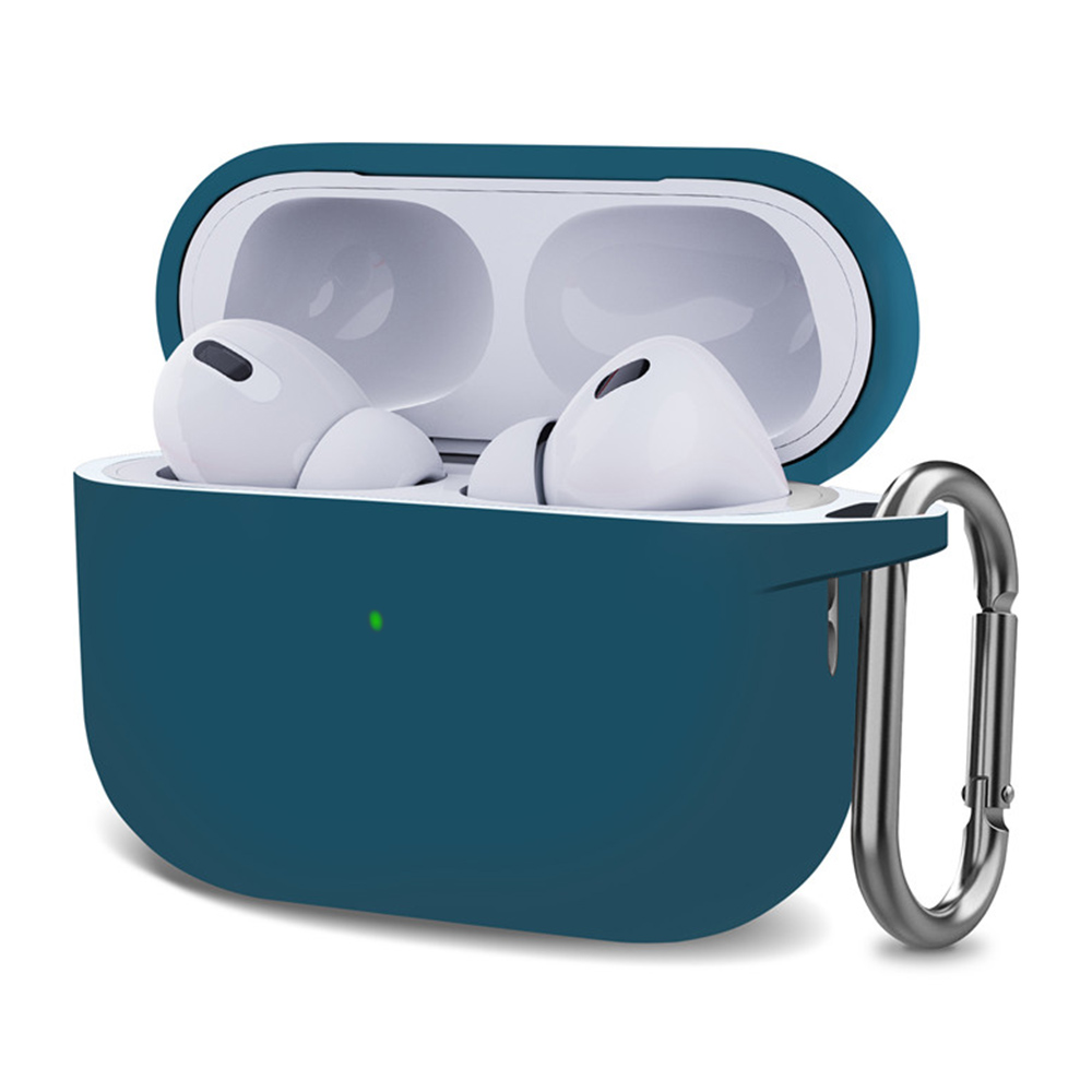 Microsonic AirPods Pro 2 Nesil Kılıf Askılı Mat Silikon Koyu Mavi