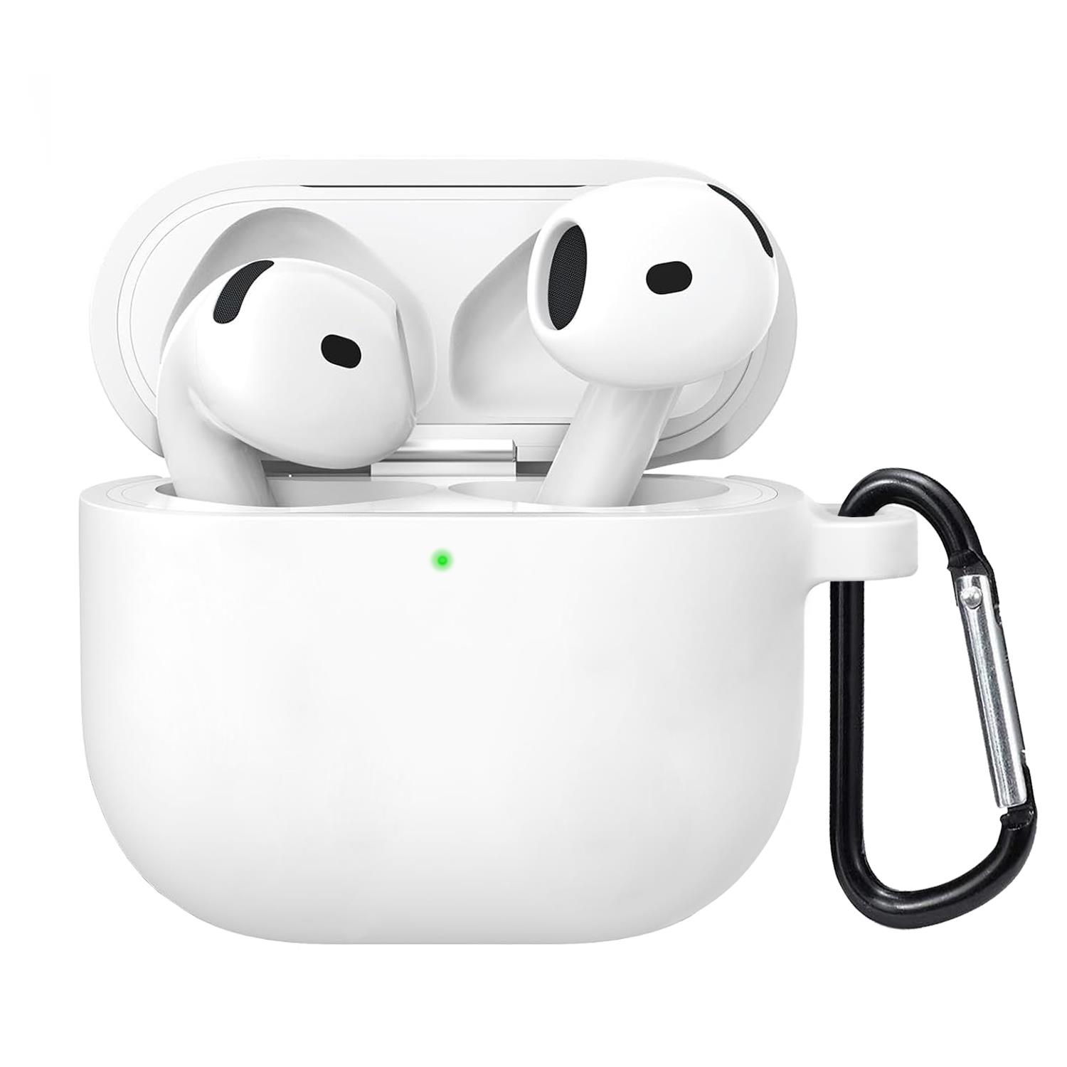 Microsonic Airpods 4 Nesil ANC Liquid Silicone Lansman Beyaz